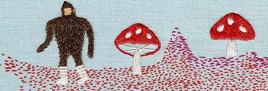 Embroidered New Year Greetings by Megan Whitmarsh